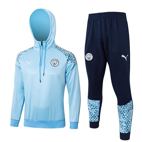 Hoodies Manchester City 2024 Blau